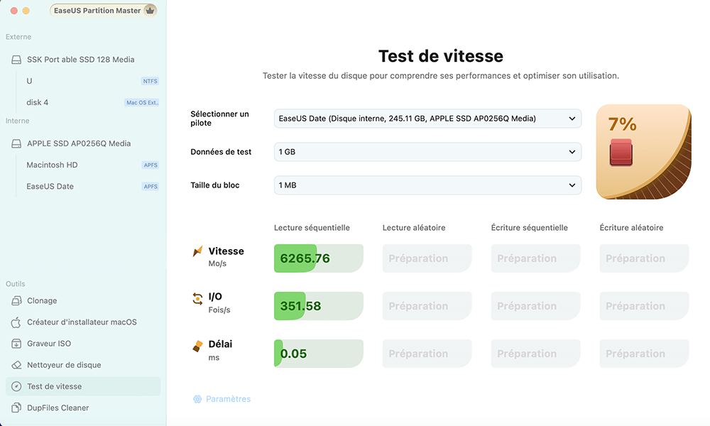 test de la vitesse du disque sur mac-2