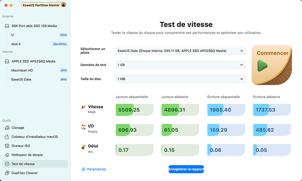 test de la vitesse du disque sur le mac-3