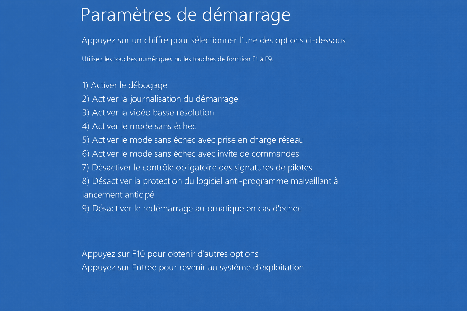 activer le mode sans echec
