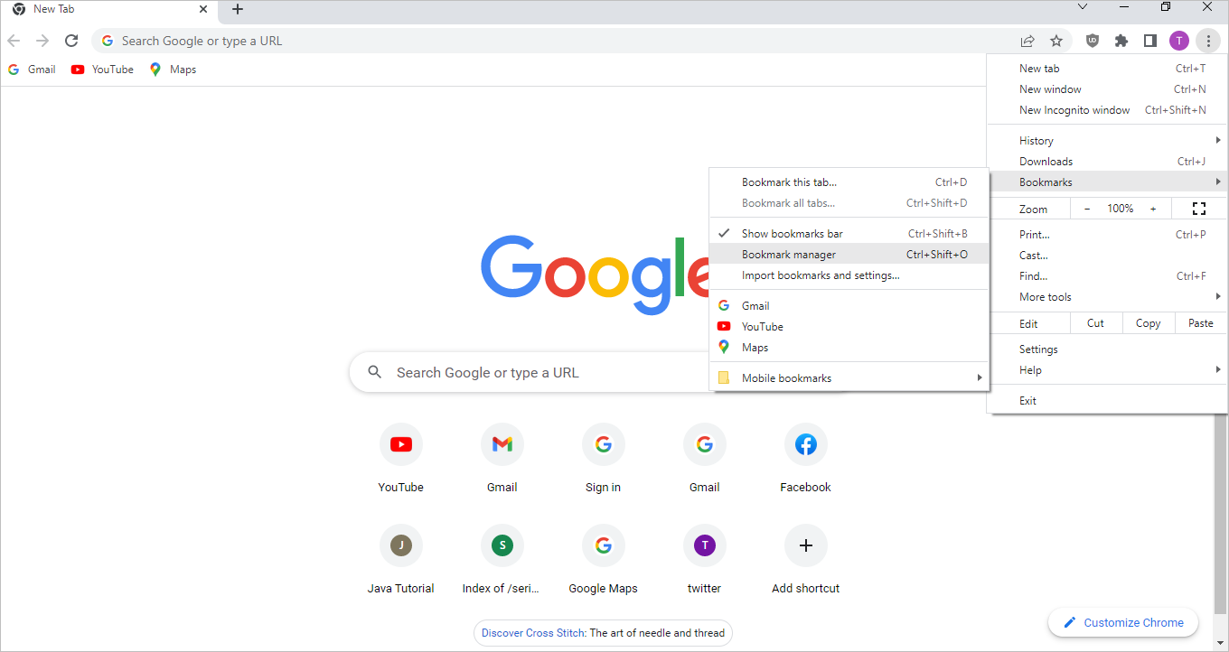 gestionnaire de signets