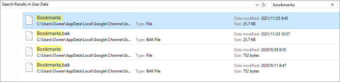 récupérer les signets supprimés de Chrome