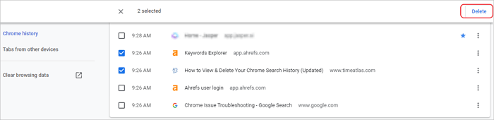 Comment supprimer l'historique de Chrome
