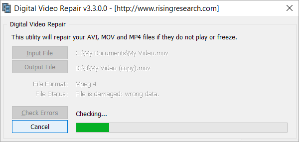 Outil de réparation de fichiers Windows 10 - Réparation vidéo numérique