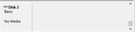 Le deuxième disque dur n'affiche aucun média.