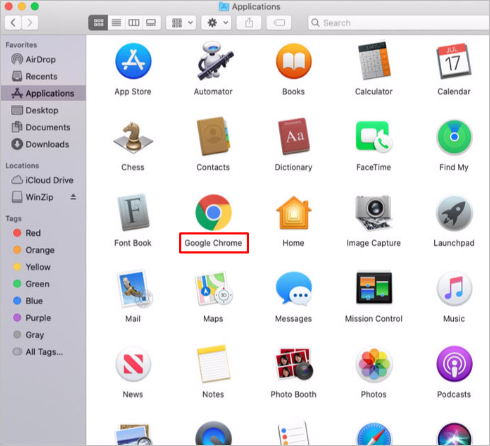 ouvrir google chrome