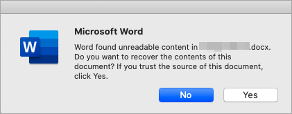 Erreur de contenu illisible