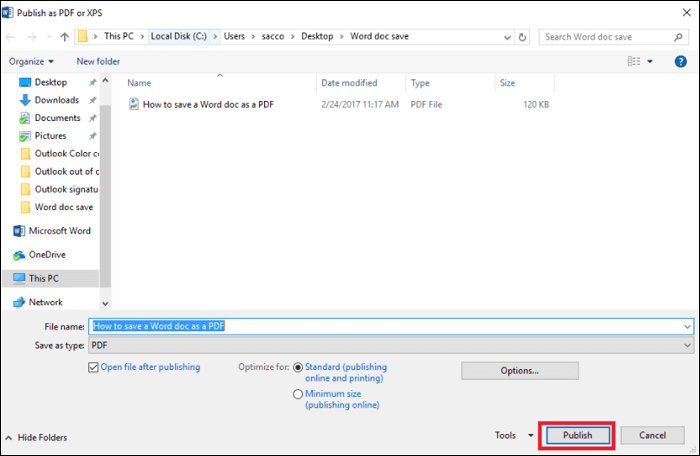 word 2016 définir le nom du fichier