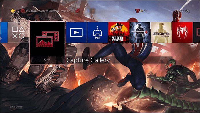 voir l'enregistrement des jeux ps4