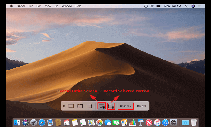 macOS Catalina pour enregistrer l'écran de votre Mac