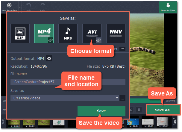 movavi save to comouter