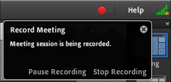 démarrer l'enregistrement adobe connect