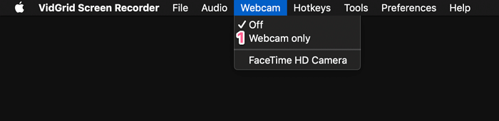 Record screen and webcam on Mac