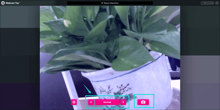 Prenez une photo avec Webcam Toy.