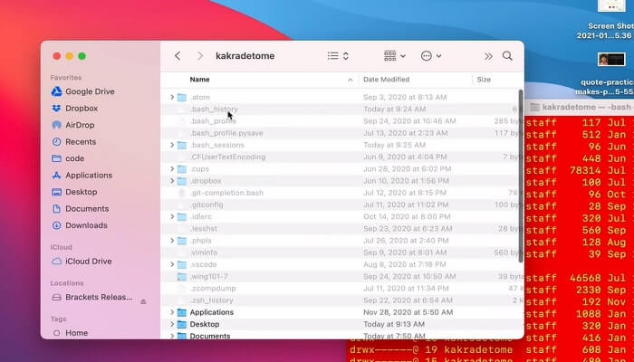 Dé Cacher les paramètres étape 3
