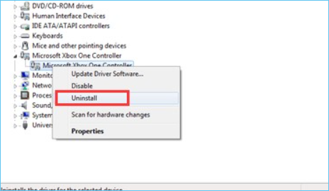 désinstaller le pilote