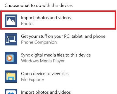 Importation de photos et de vidéos via autoplay