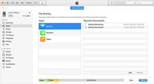 Comment copier des fichiers d'un PC vers un iPad avec le partage de fichiers iTunes