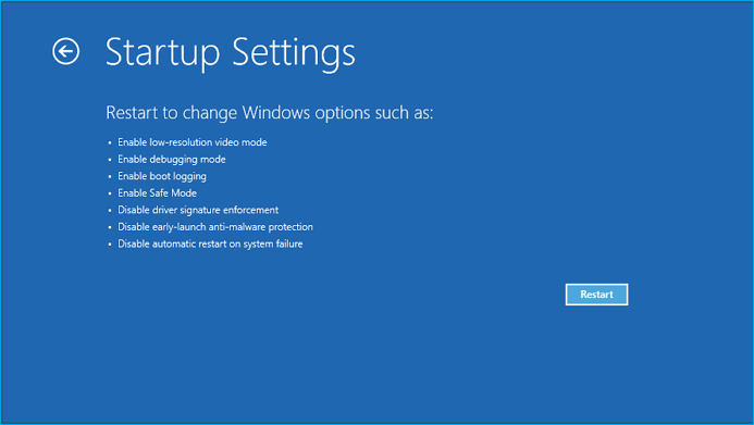 Redémarrez le PC en mode sans échec
