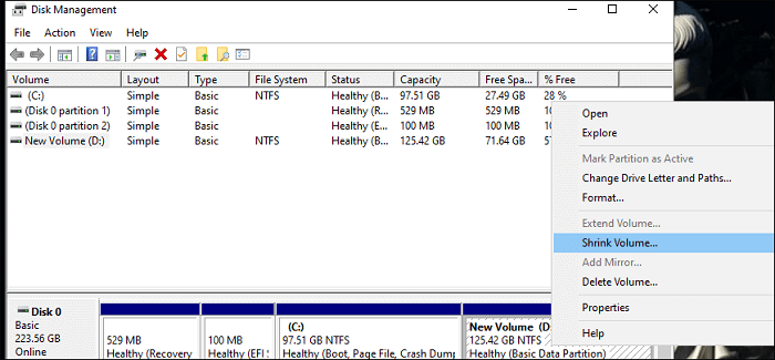 Cliquez sur réduire le volume