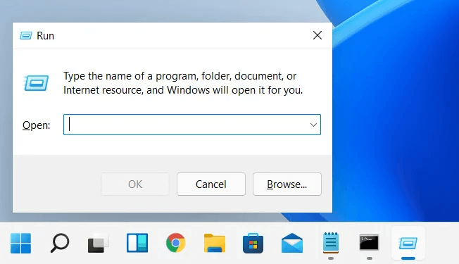Ouvrir la boîte de dialogue d'exécution