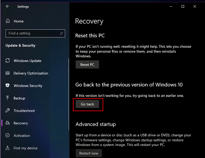 Ouvrez le panneau de récupération de Windows 11
