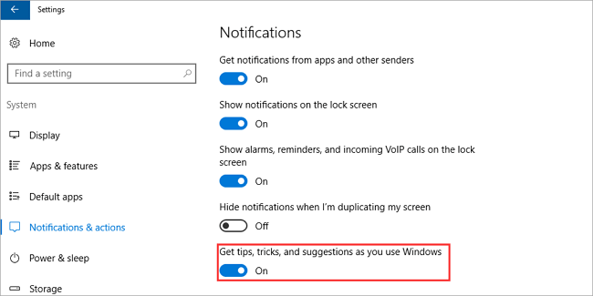 Désactiver les astuces Windows pour accélérer Windows 10