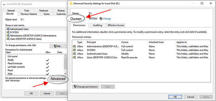 vous devez disposer des droits d'administrateur pour copier ce fichier