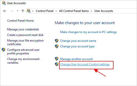 Utilisez le Panneau de configuration pour corriger l'erreur «ne peut pas copier les fichiers».
