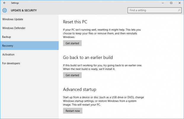 réinitialiser windows 10 pour réparer un profil utilisateur corrompu dans windows 10