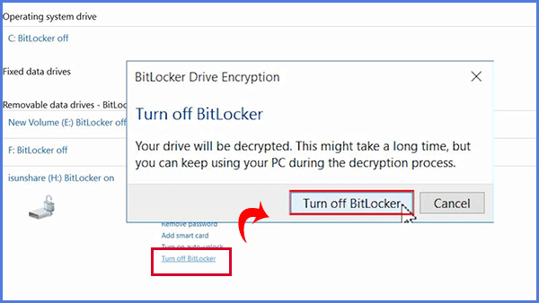 Désactiver le bitlocker