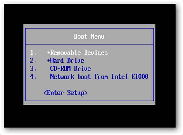 démarrer à partir de l'USB