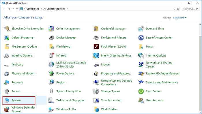 Panneau de configuration 1
