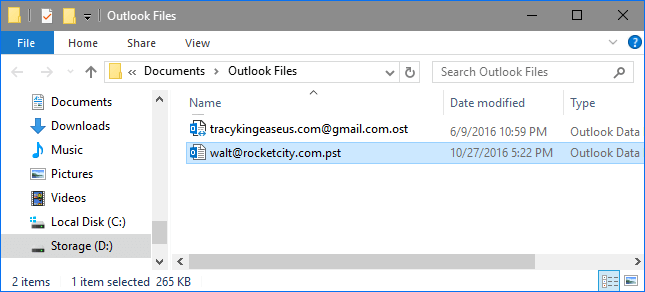 Transférez Outlook vers un nouveau PC avec USB.