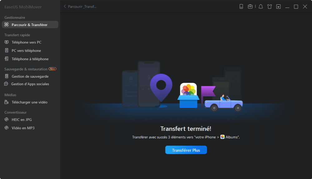 voir les photos transférées