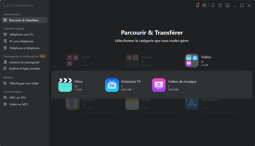 choisir la catégorie