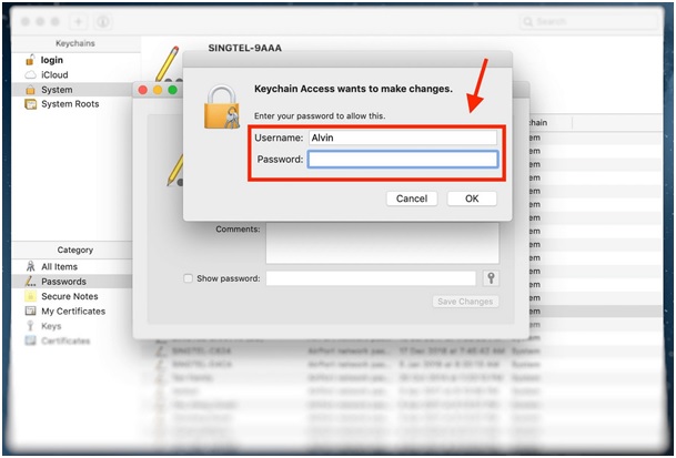 Entrez le nom d'utilisateur et le mot de passe