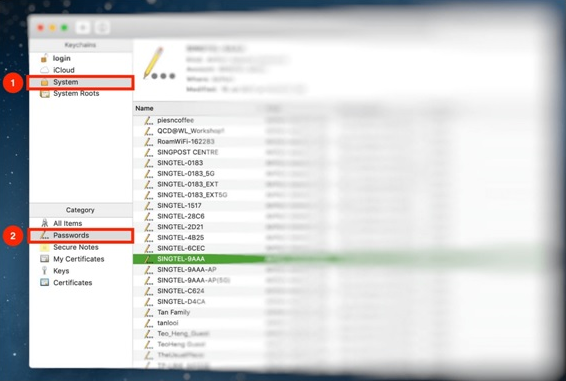 récupérer le code wifi