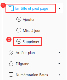 Supprimer le numéro de page