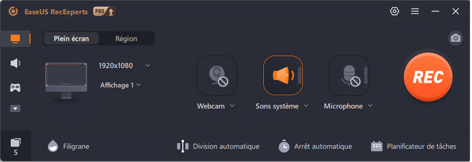 choisissez le mode amélioré EaseUS RecExperts