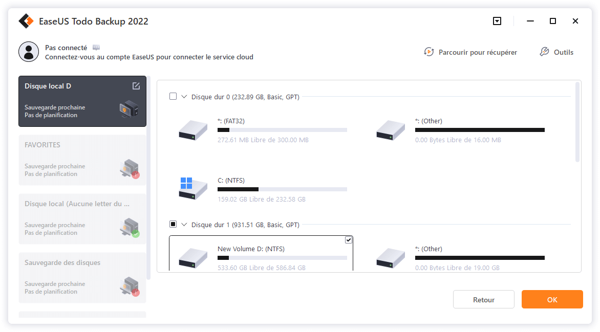 Sauvegarder le disque avec EaseUS Todo Backup