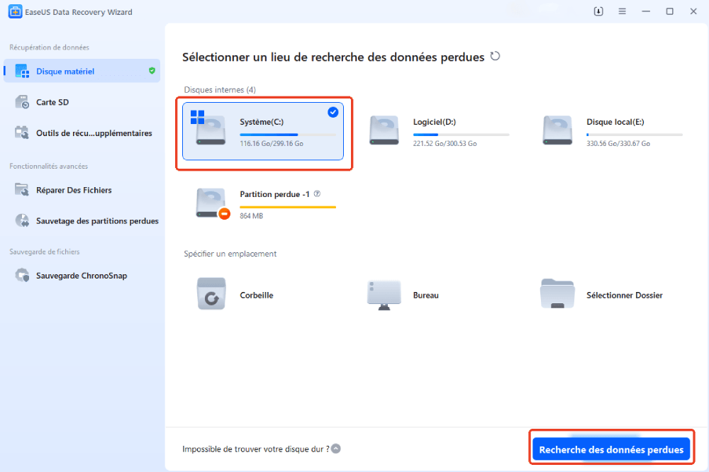 récupérer des données du disque dur RAW - 1