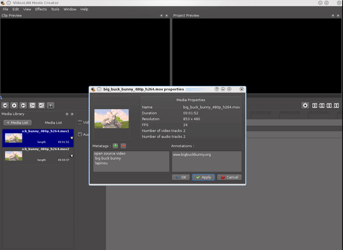 Éditeur WMV - VideoLan Movie Creator