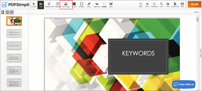 Ajouter des images au PDF en ligne