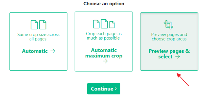 sélectionner un mode de recadrage