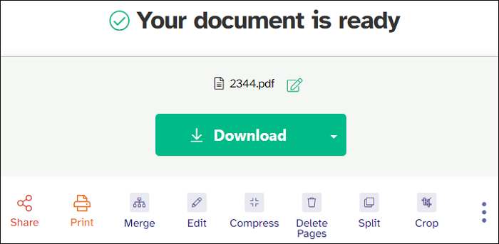 sauver le pdf rogné