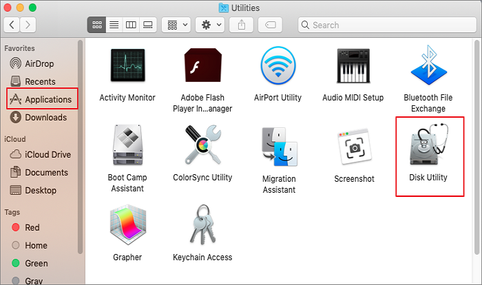 utilitaire de disque