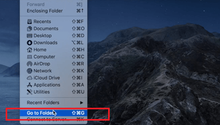 ouvrir aller et aller au dossier